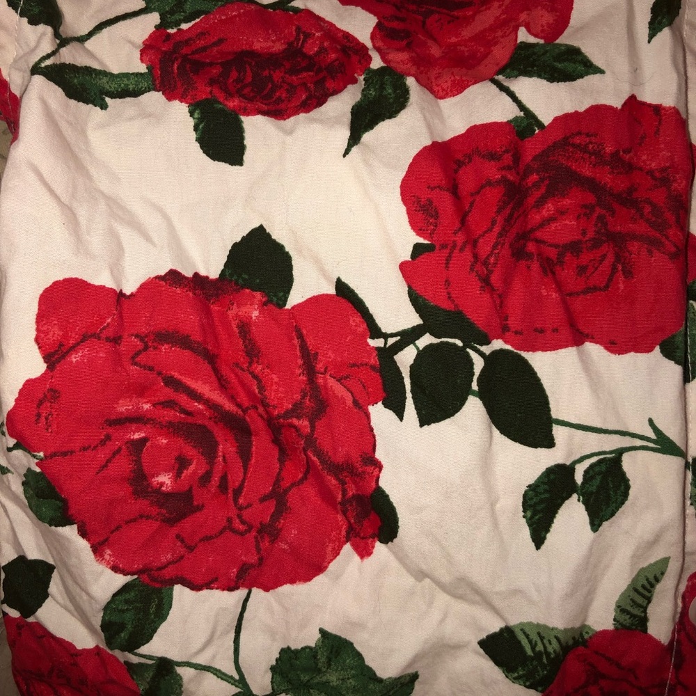 Men’s Rose print button down - Picture 2 of 2